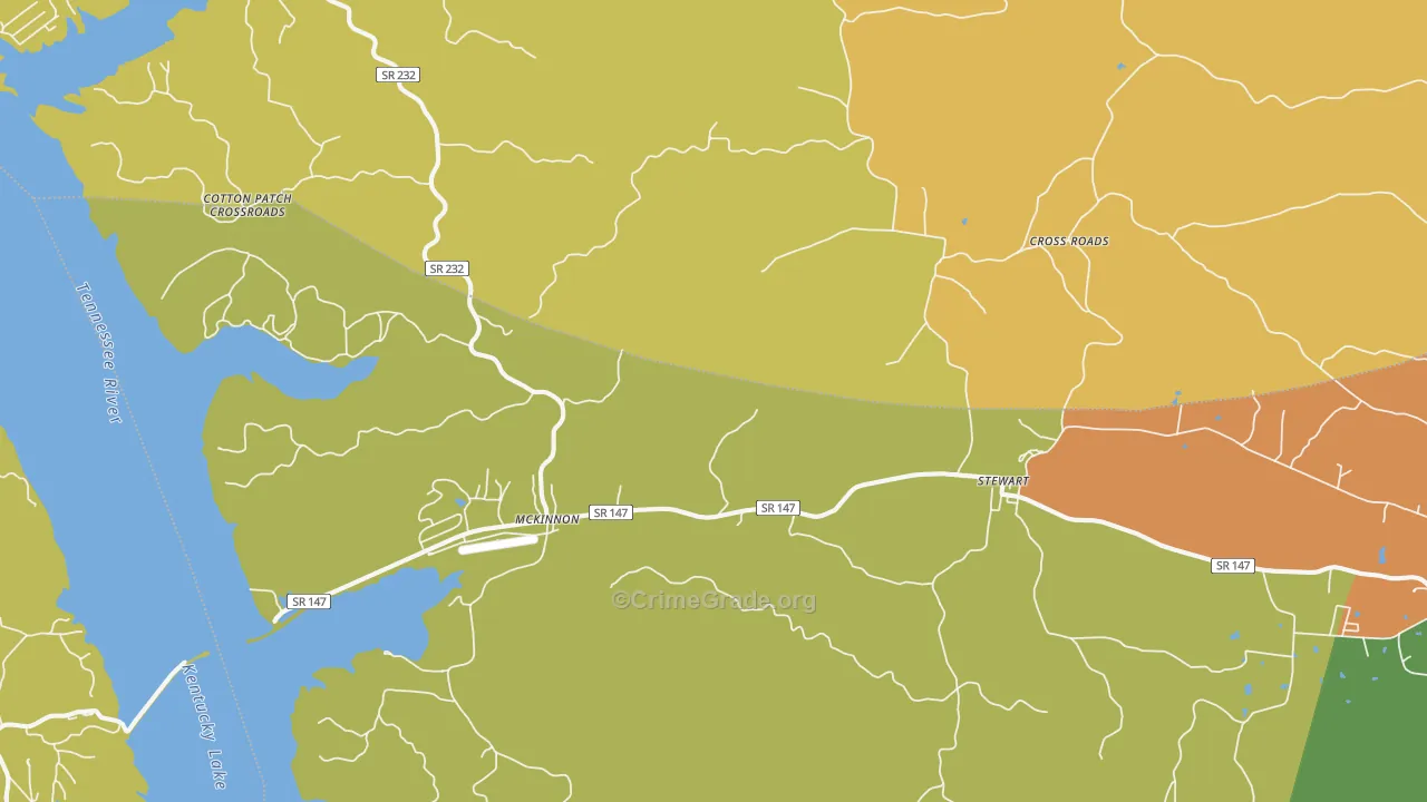 37175, TN Map of Drug-Related Crime Rates