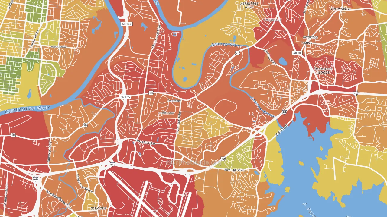 37214, TN Map of Drug-Related Crime Rates