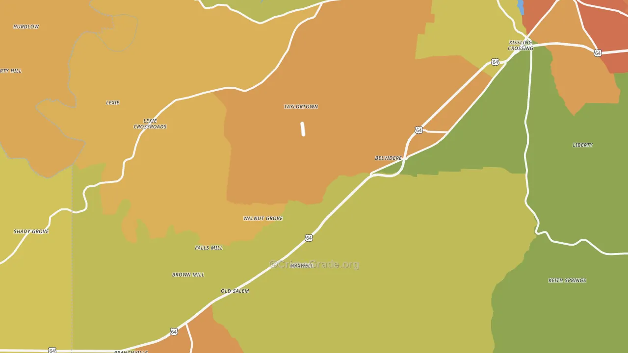 37306, TN Map of Drug-Related Crime Rates