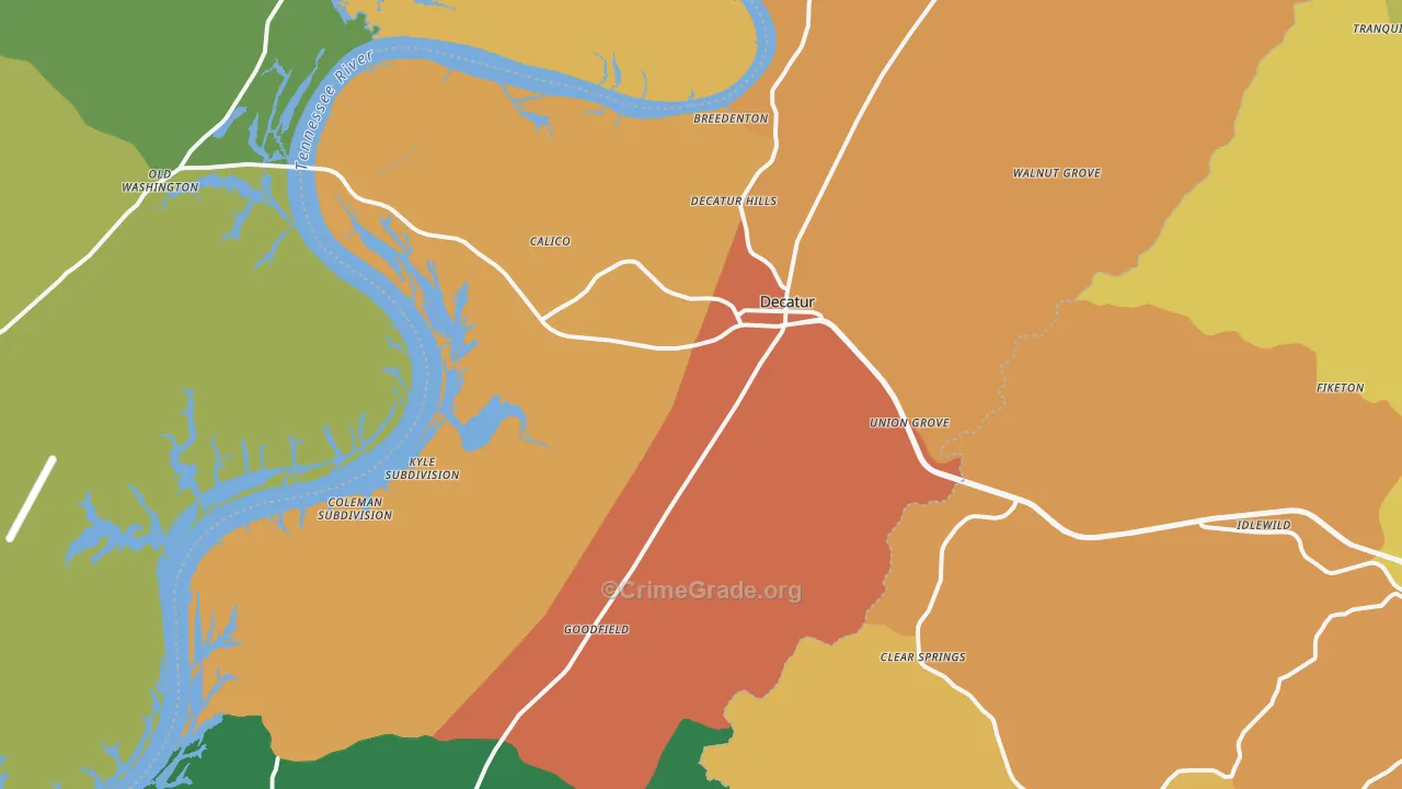 37322, TN Map of Drug-Related Crime Rates