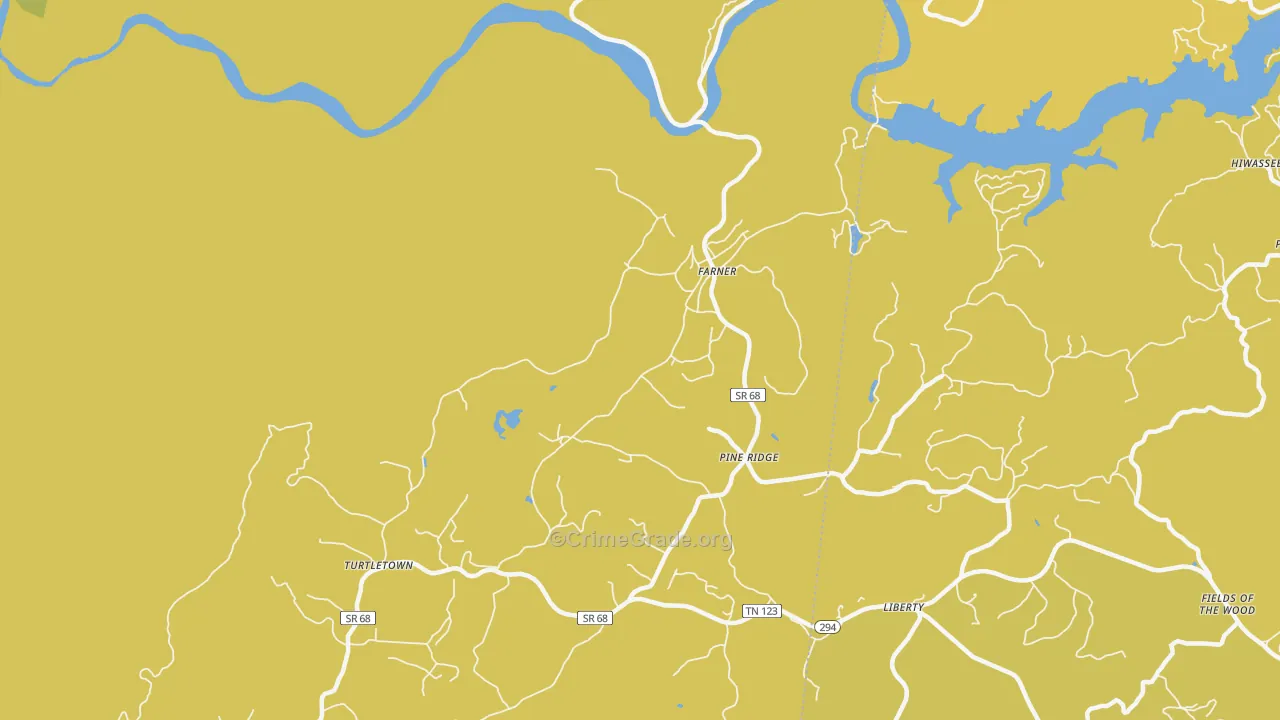 37333, TN Map of Drug-Related Crime Rates