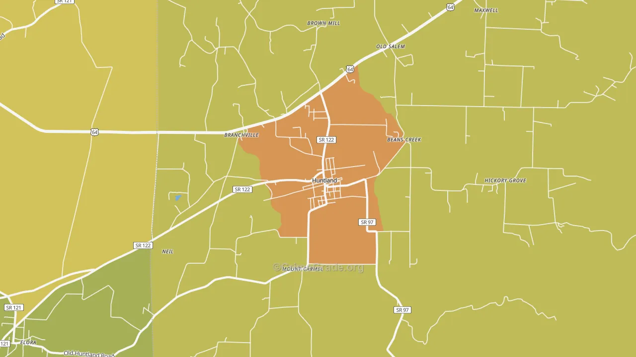 37345, TN Map of Drug-Related Crime Rates