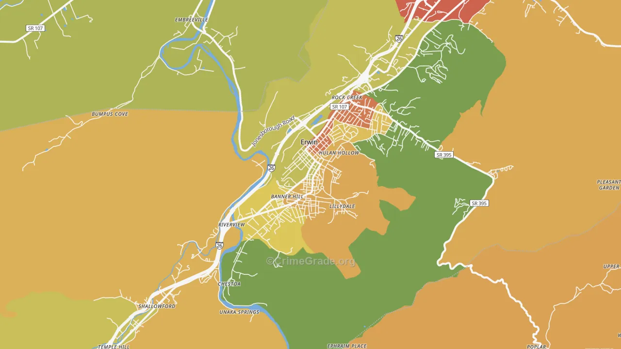 37650, TN Map of Drug-Related Crime Rates