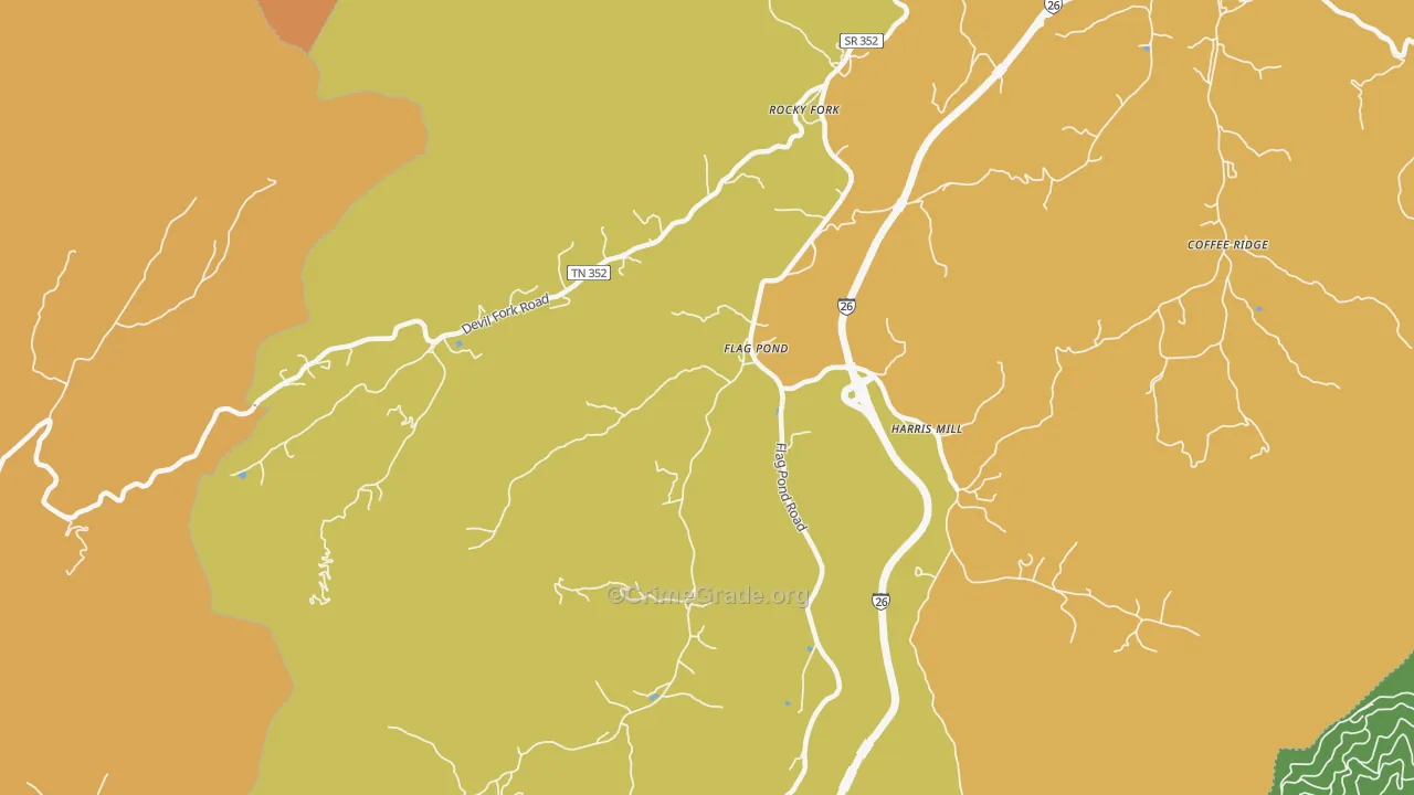 37657, TN Map of Drug-Related Crime Rates