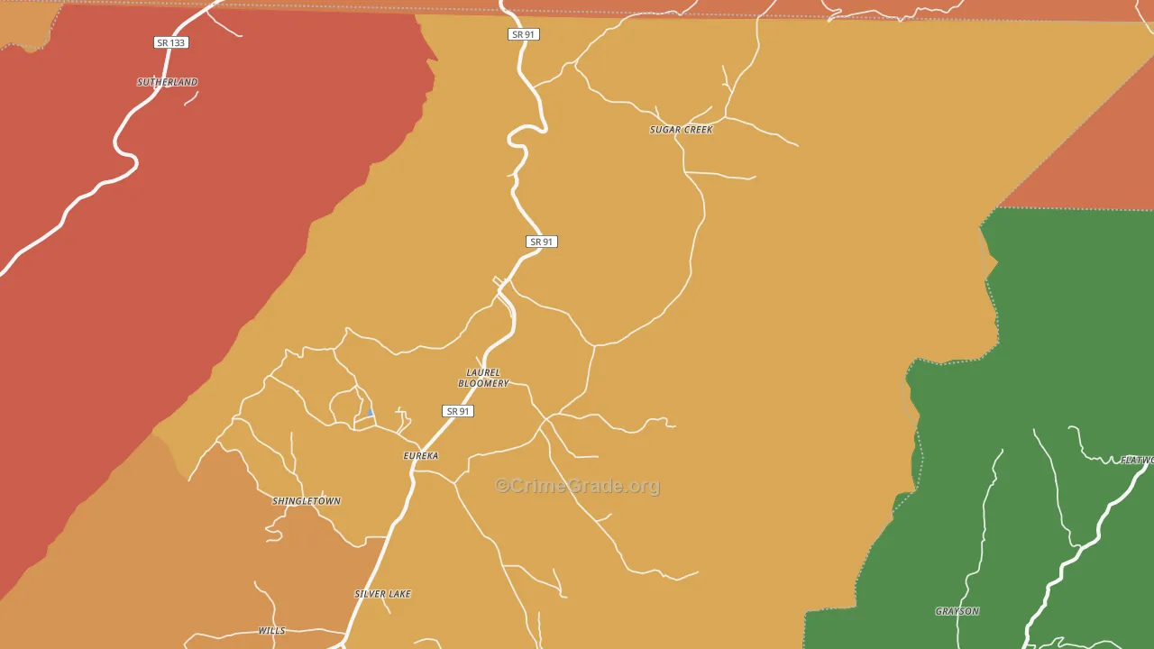 37680, TN Map of Drug-Related Crime Rates