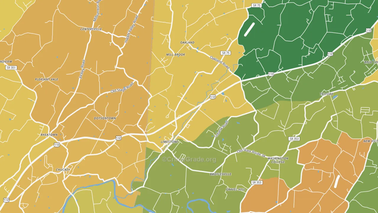 37681, TN Map of Drug-Related Crime Rates