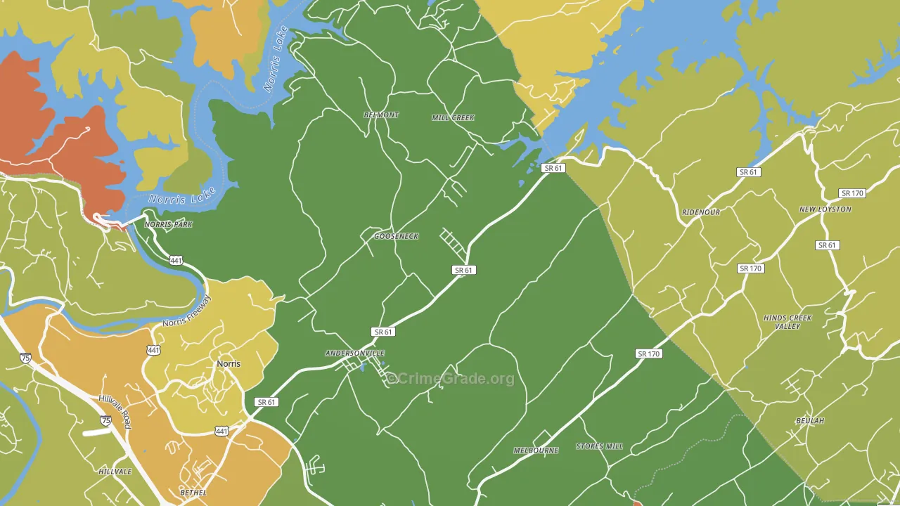 37705, TN Map of Drug-Related Crime Rates