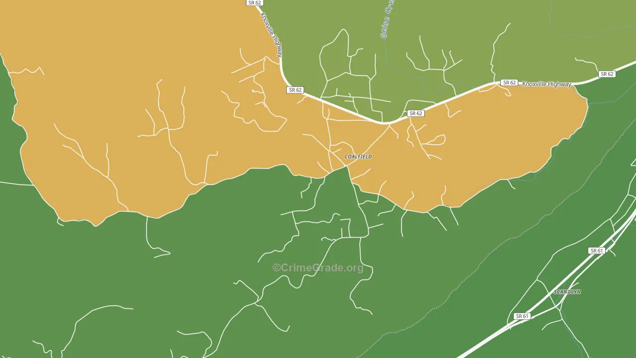 37719, TN Map of Drug-Related Crime Rates