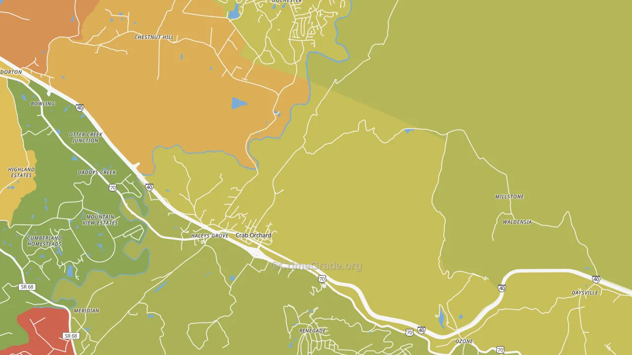 37723, TN Map of Drug-Related Crime Rates