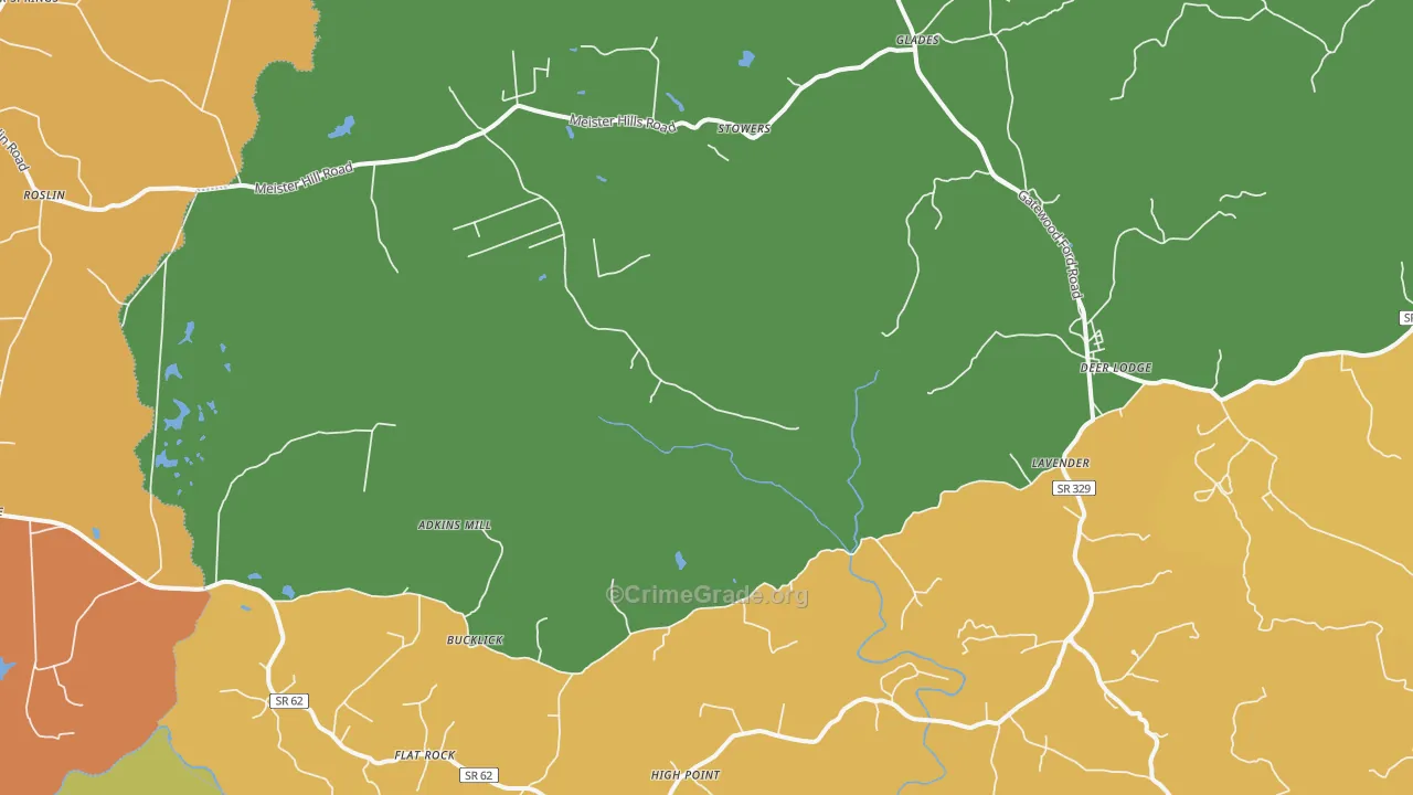 37726, TN Map of Drug-Related Crime Rates