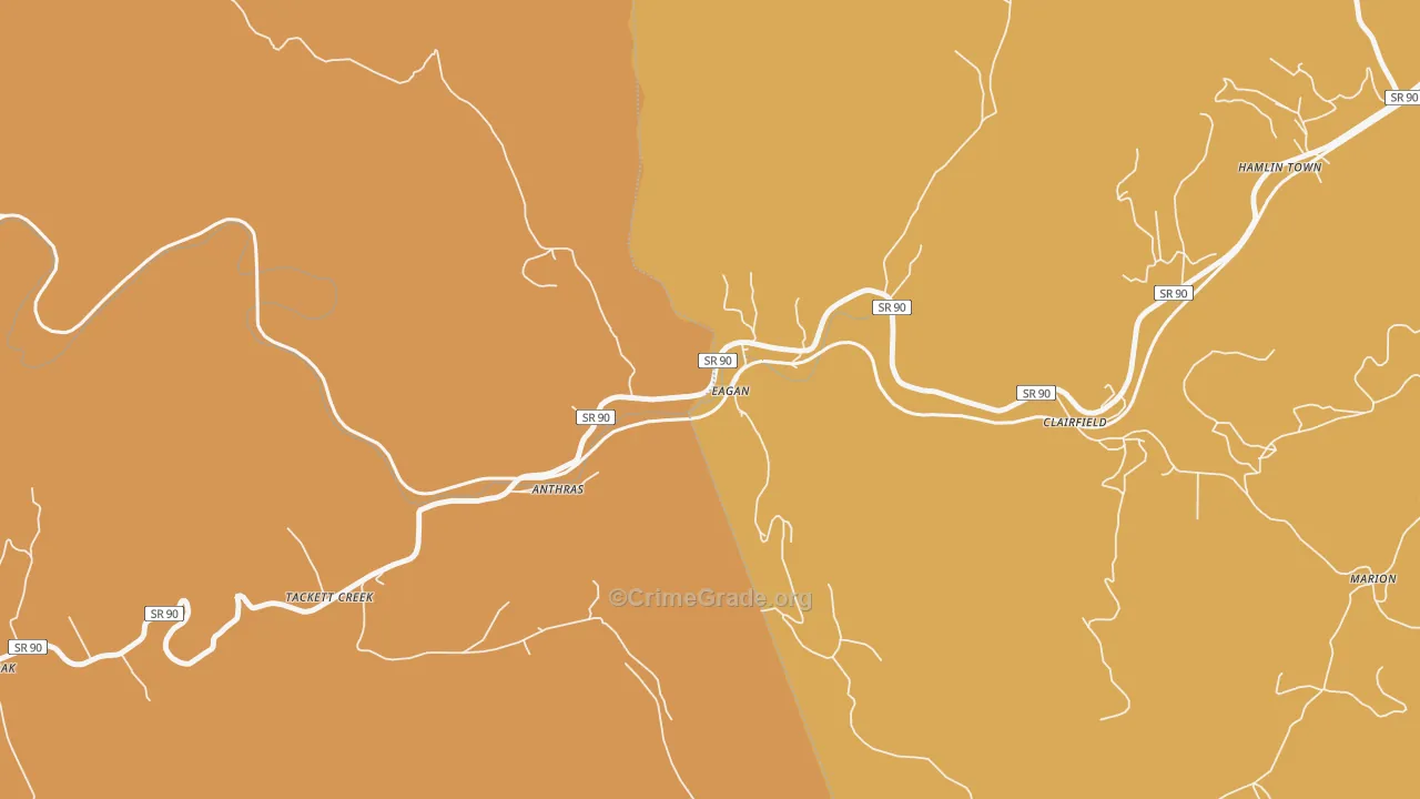 37730, TN Map of Drug-Related Crime Rates