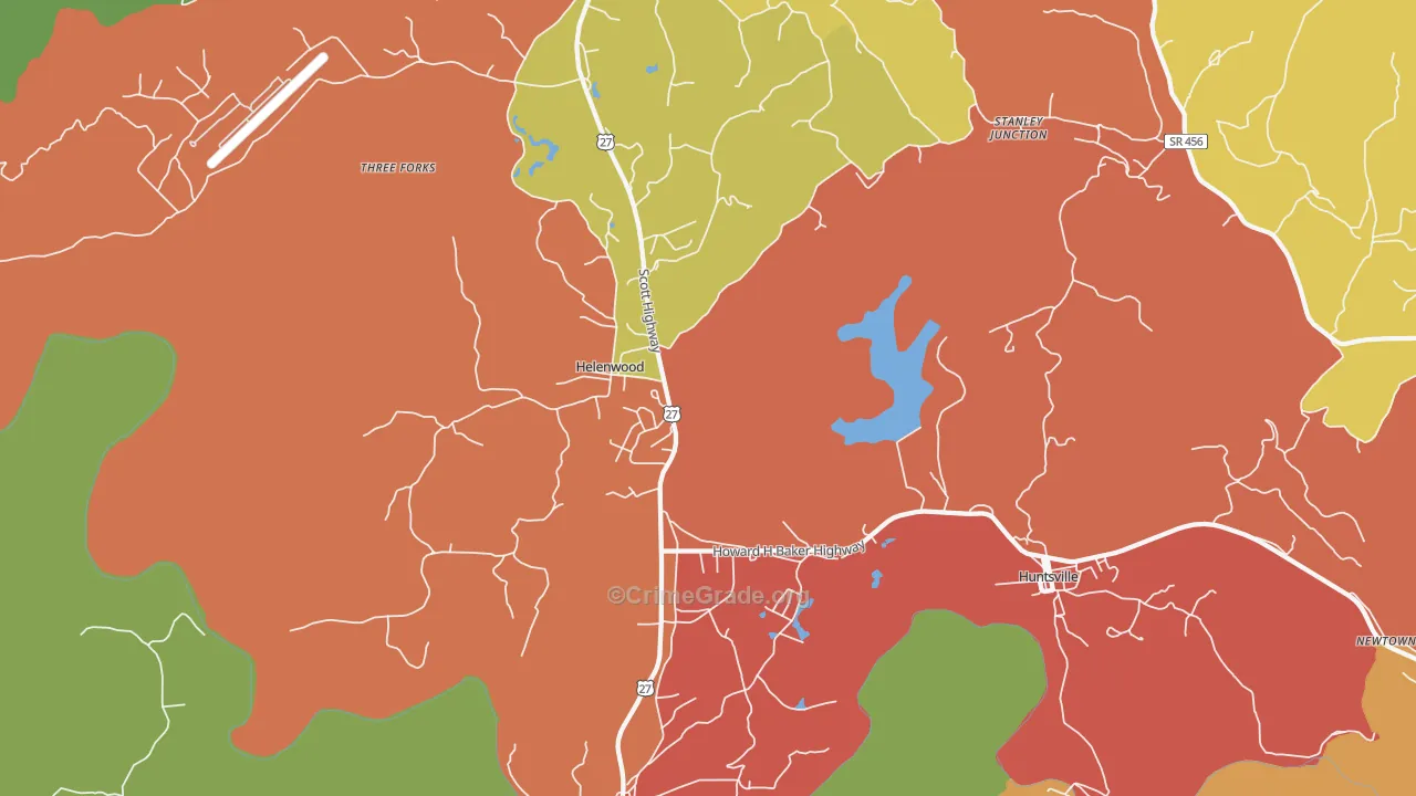 37755, TN Map of Drug-Related Crime Rates