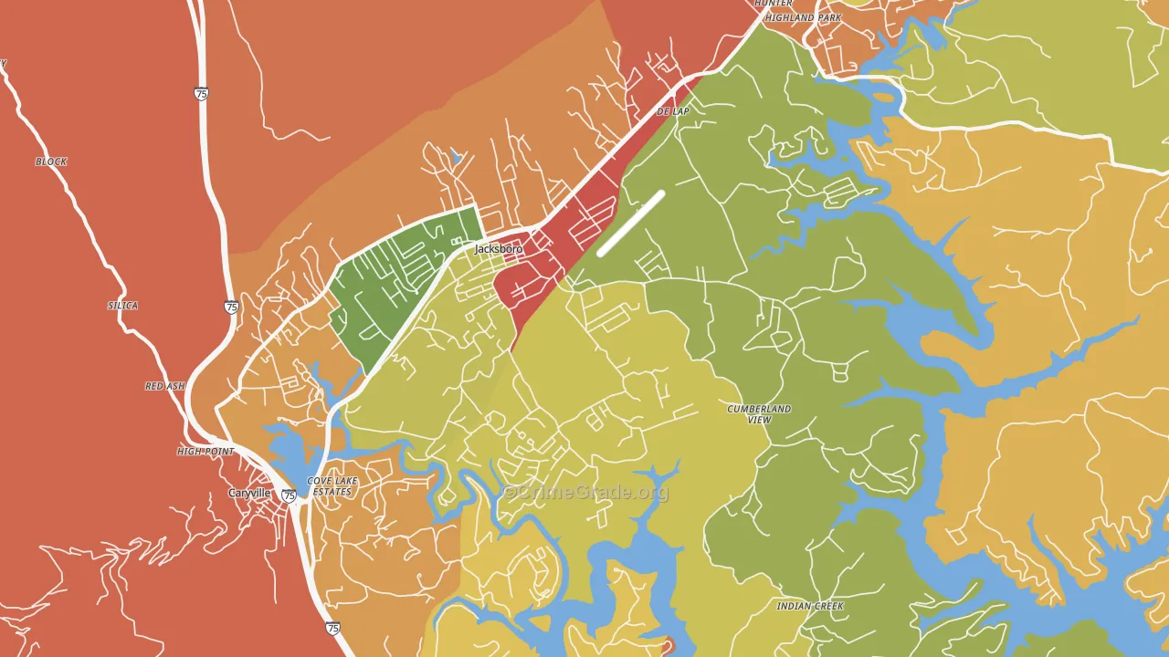 37757, TN Map of Drug-Related Crime Rates