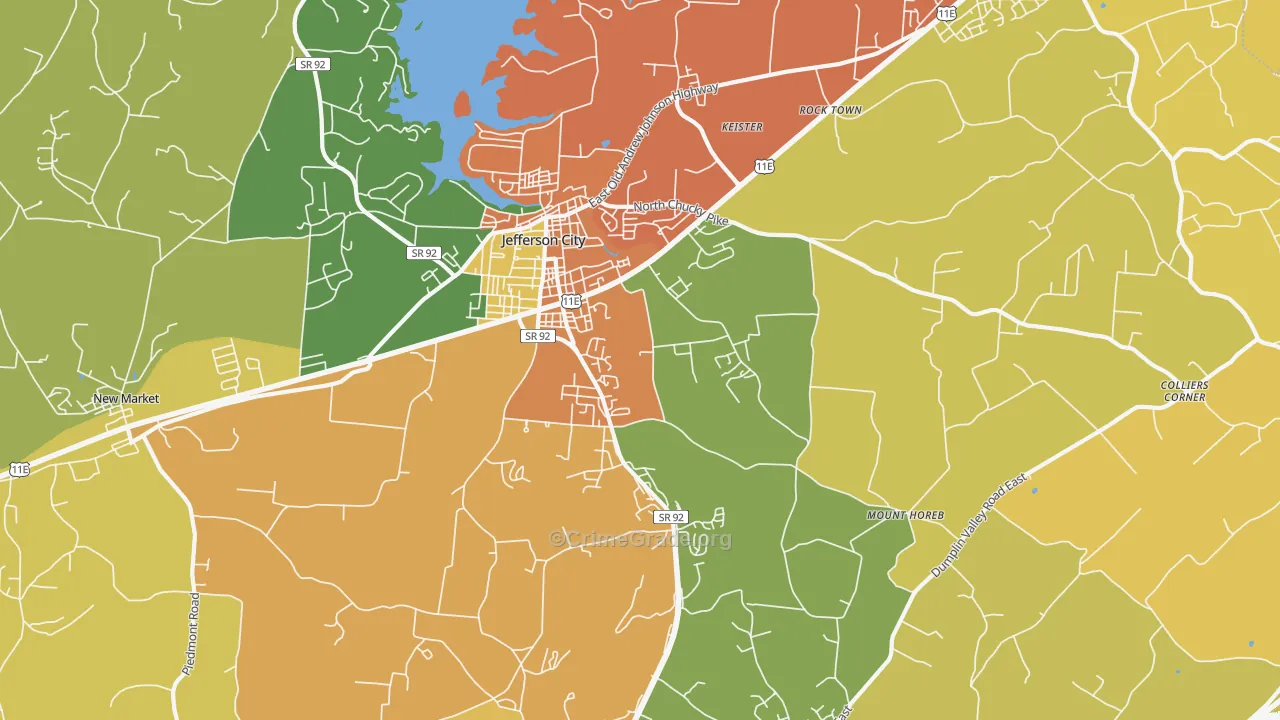 37760, TN Map of Drug-Related Crime Rates