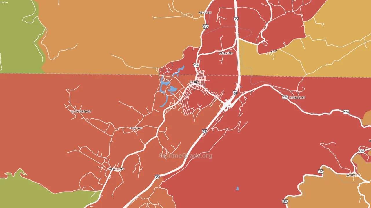 37762, TN Map of Drug-Related Crime Rates