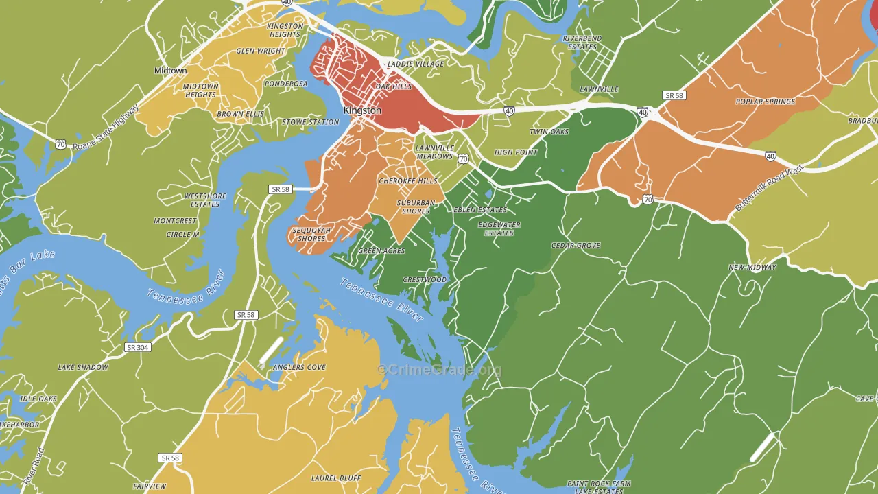 37763, TN Map of Drug-Related Crime Rates