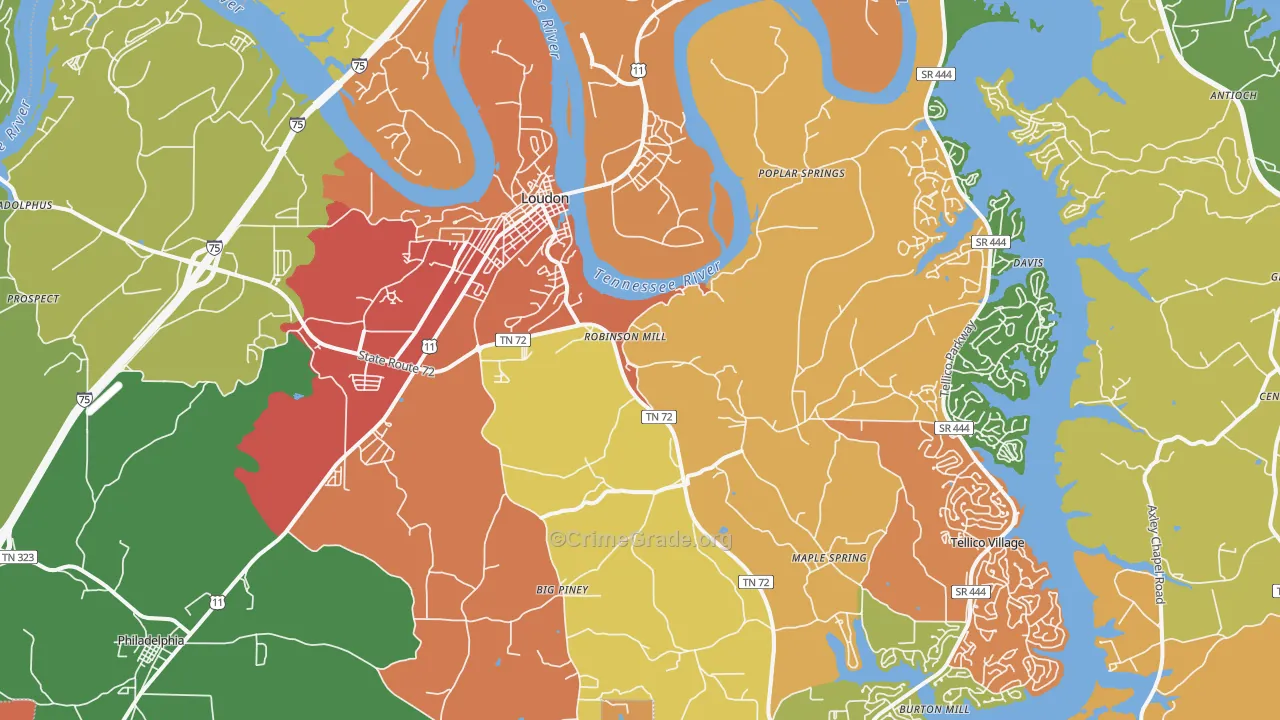 37774, TN Map of Drug-Related Crime Rates