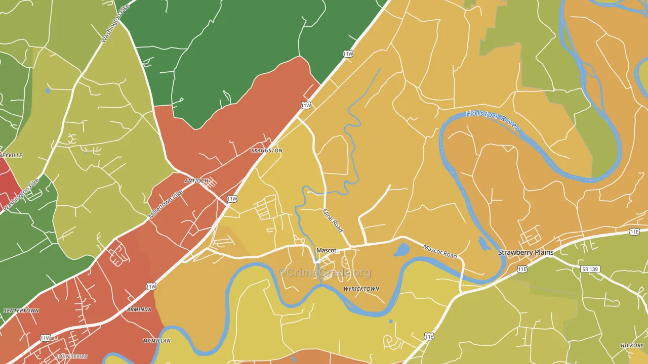 37806, TN Map of Drug-Related Crime Rates