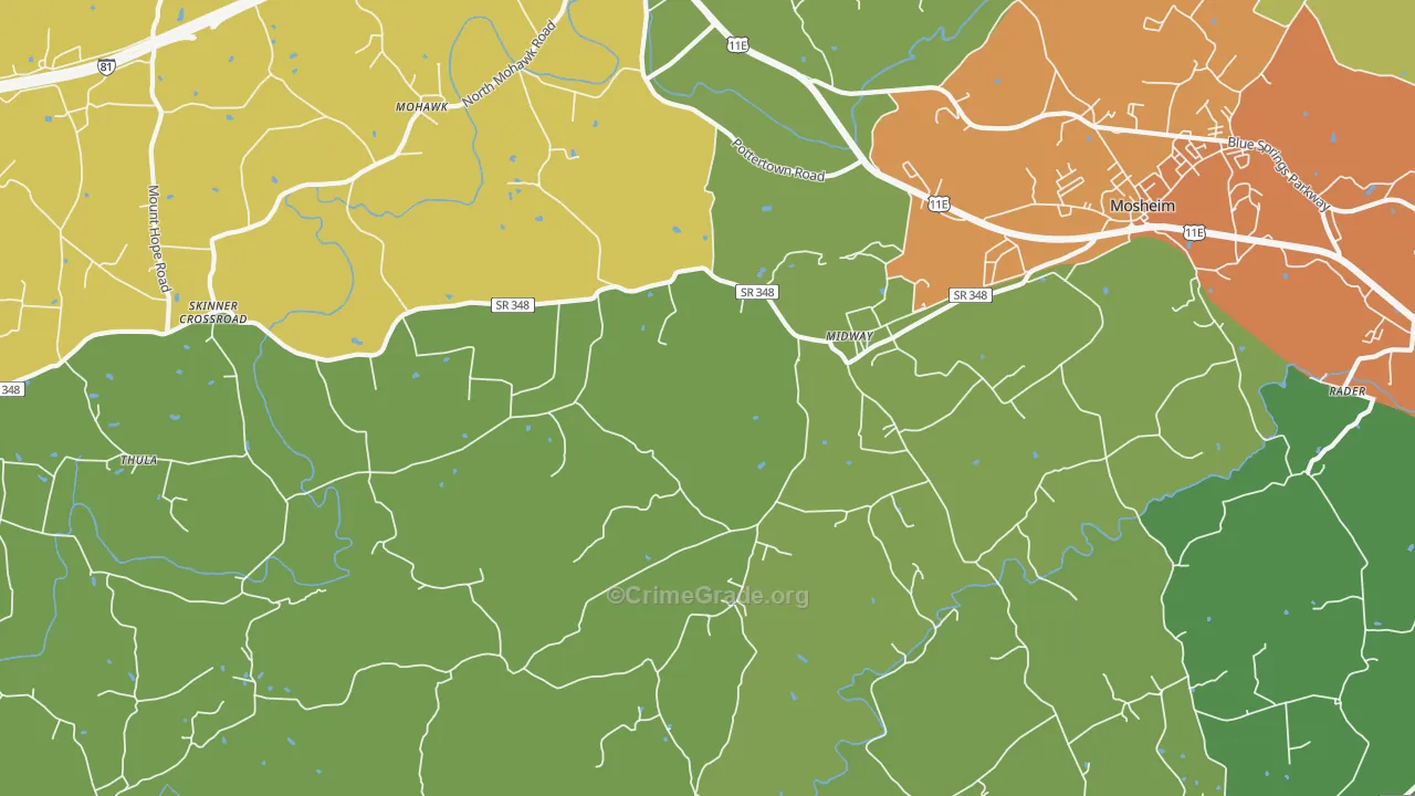 37809, TN Map of Drug-Related Crime Rates