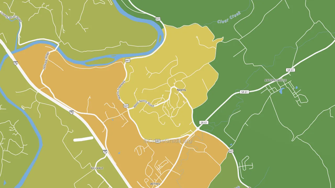 37828, TN Map of Drug-Related Crime Rates