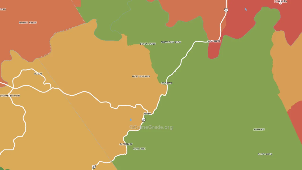 37852, TN Map of Drug-Related Crime Rates