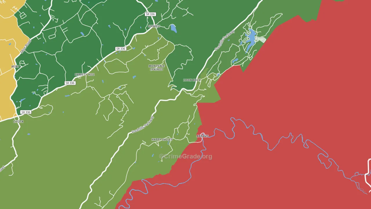 37878, TN Map of Drug-Related Crime Rates