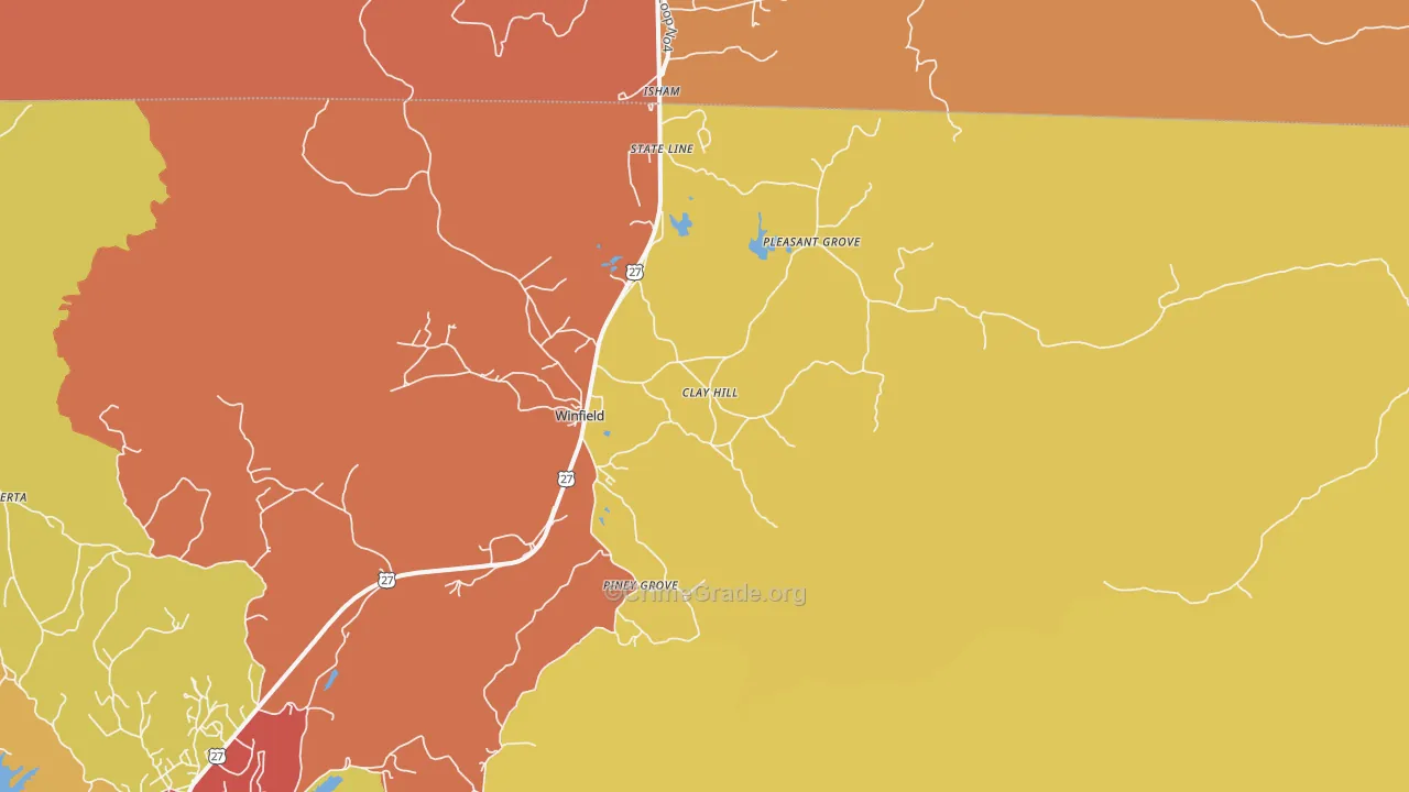 37892, TN Map of Drug-Related Crime Rates
