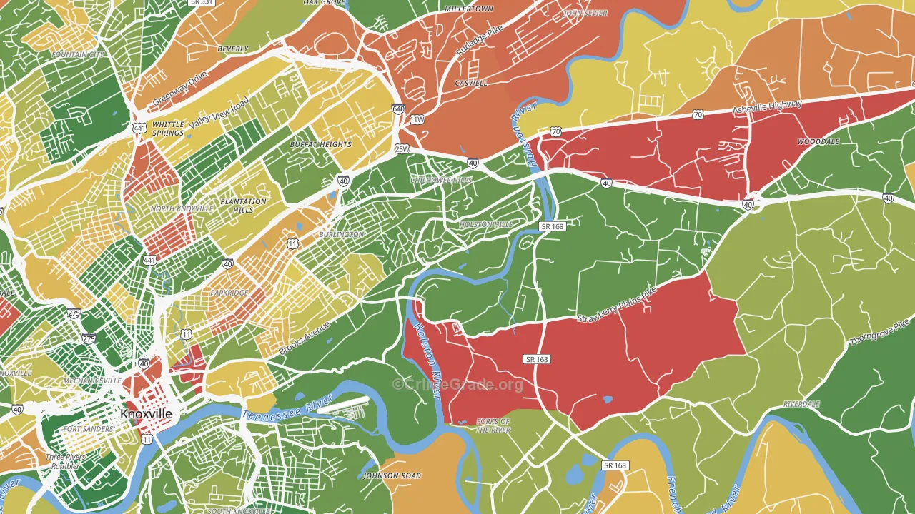 37914, TN Map of Drug-Related Crime Rates
