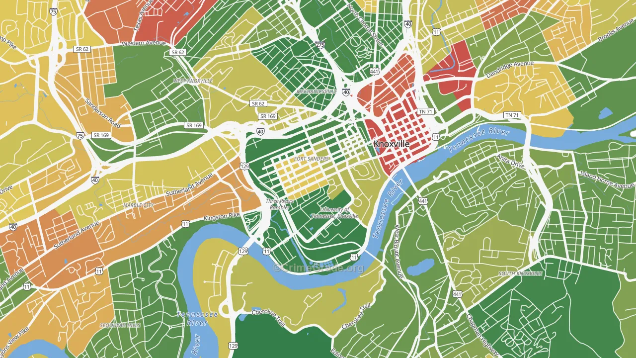 37916, TN Map of Drug-Related Crime Rates