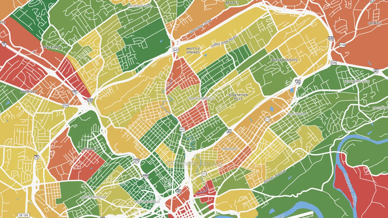 37917, TN Map of Drug-Related Crime Rates