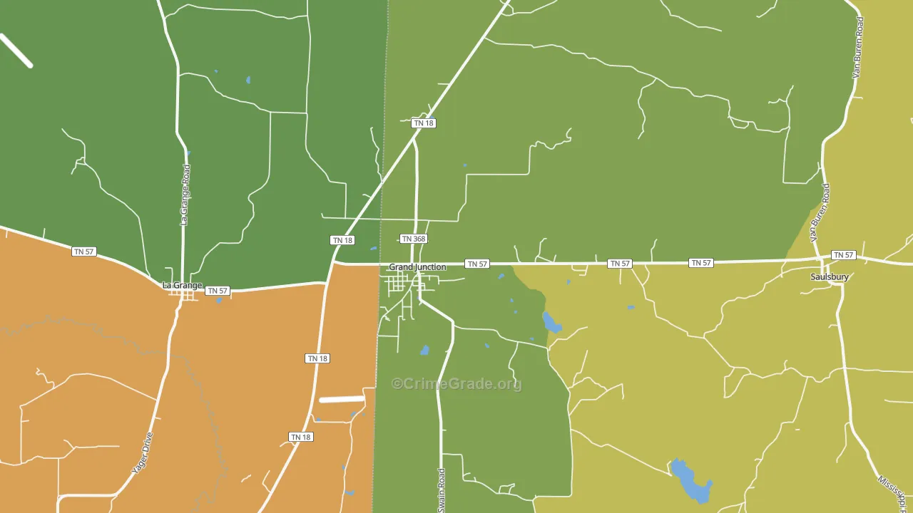 38039, TN Map of Drug-Related Crime Rates