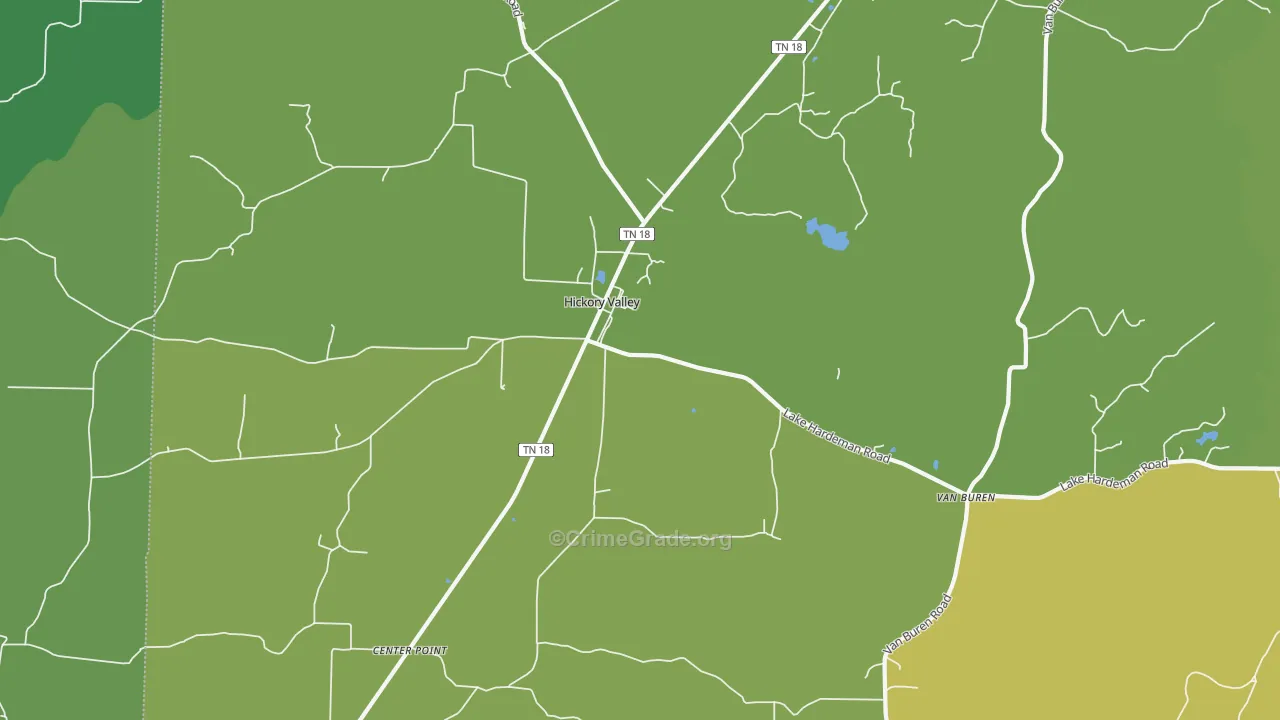 38042, TN Map of Drug-Related Crime Rates