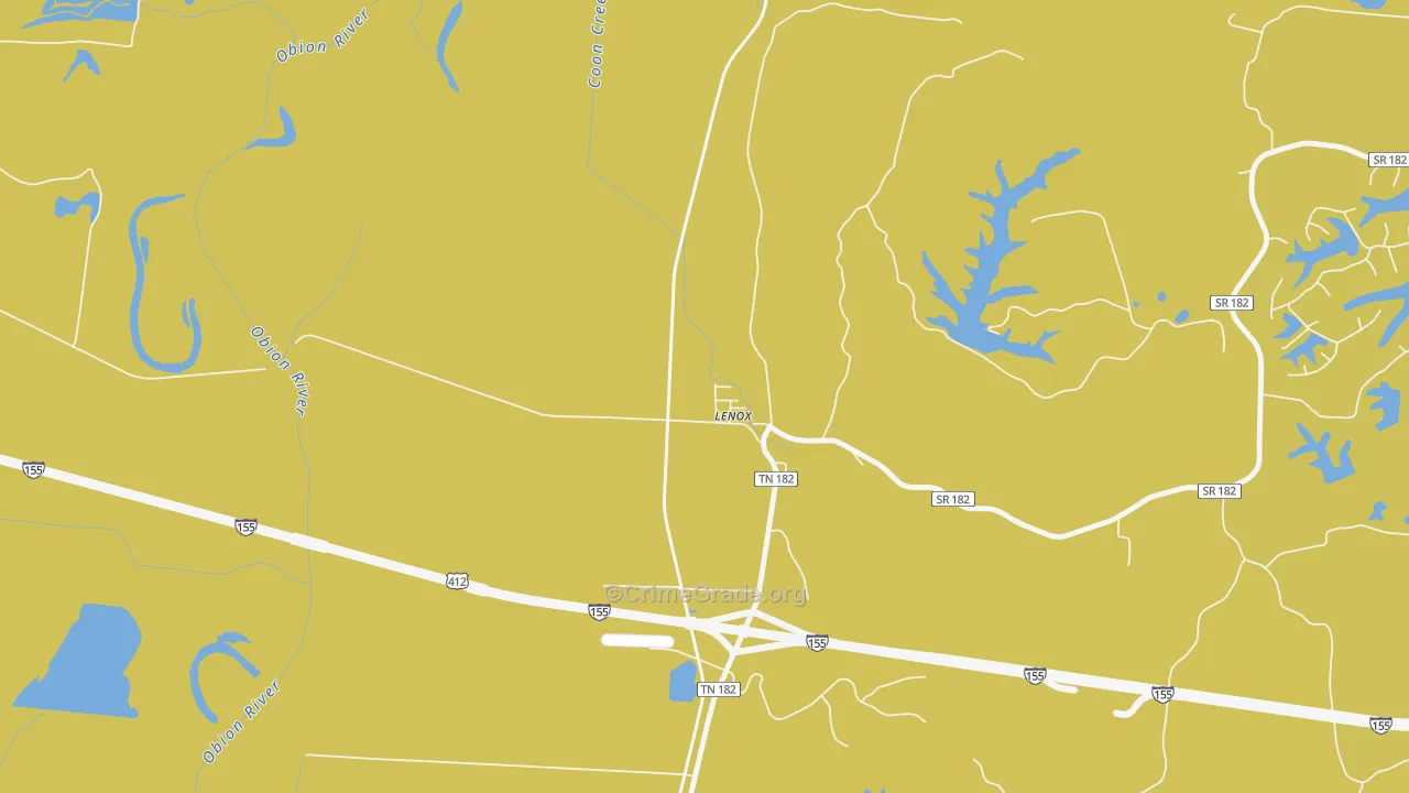 38047, TN Map of Drug-Related Crime Rates