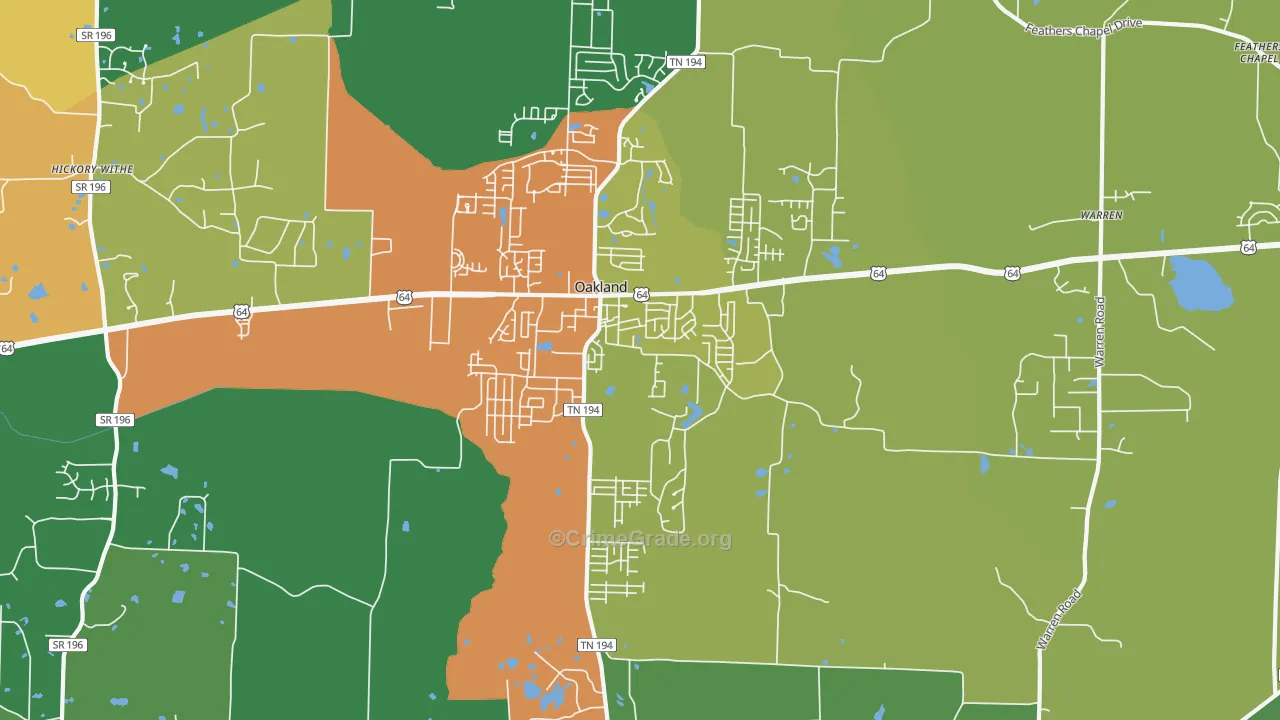 38060, TN Map of Drug-Related Crime Rates