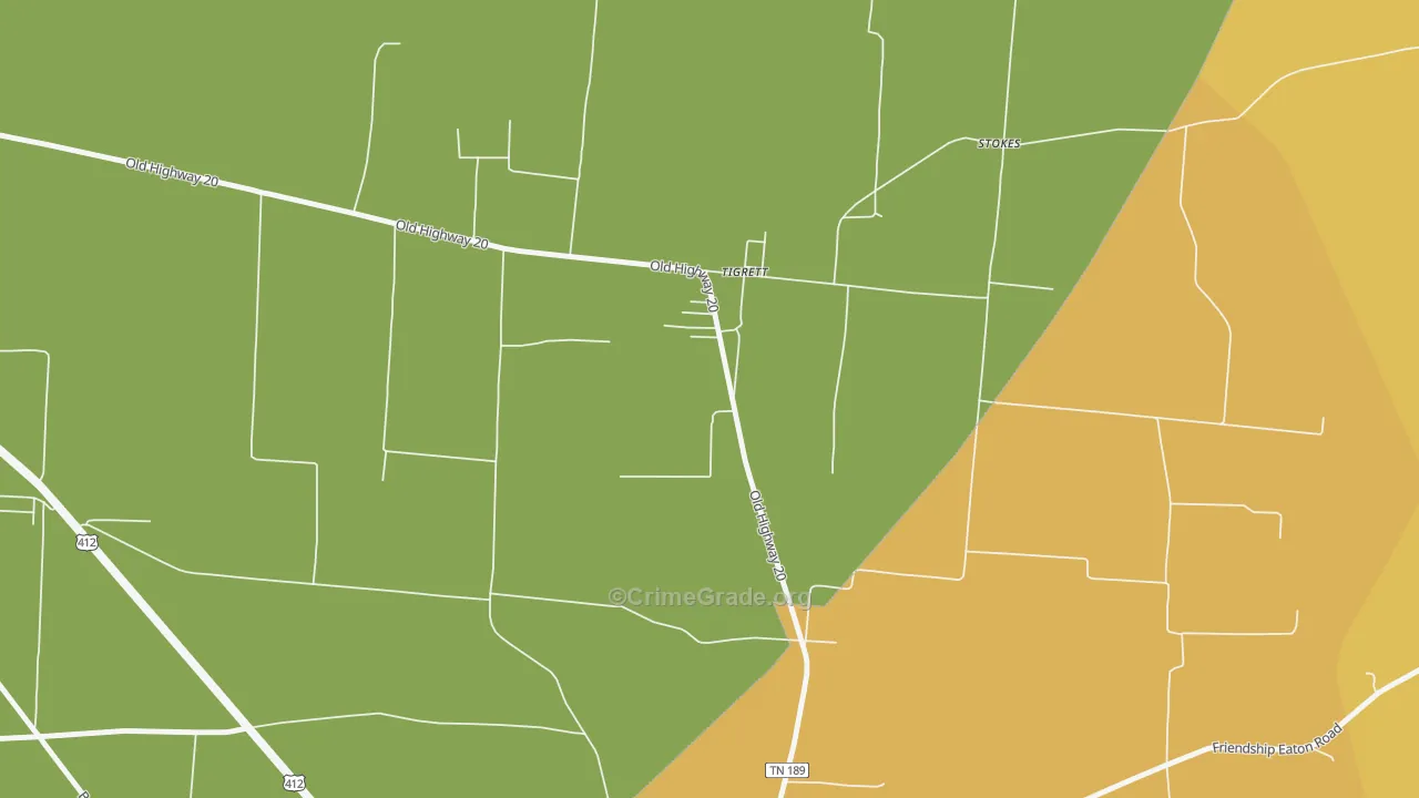 38070, TN Map of Drug-Related Crime Rates