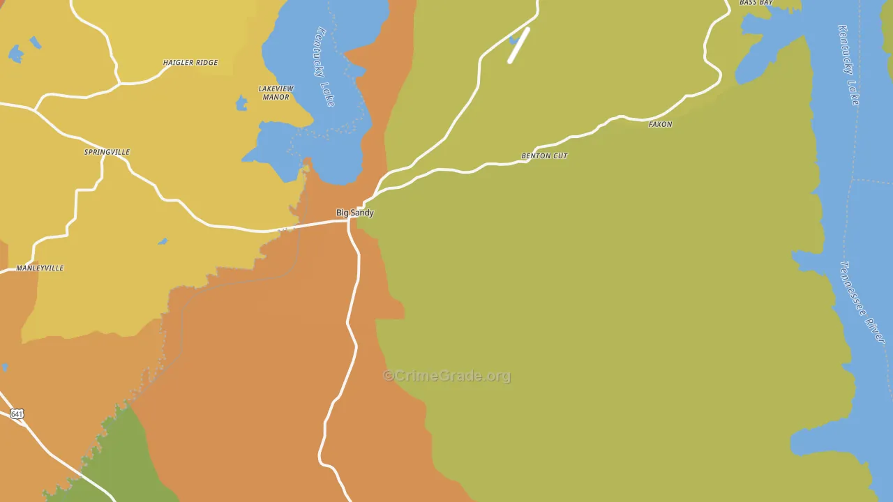 38221, TN Map of Drug-Related Crime Rates