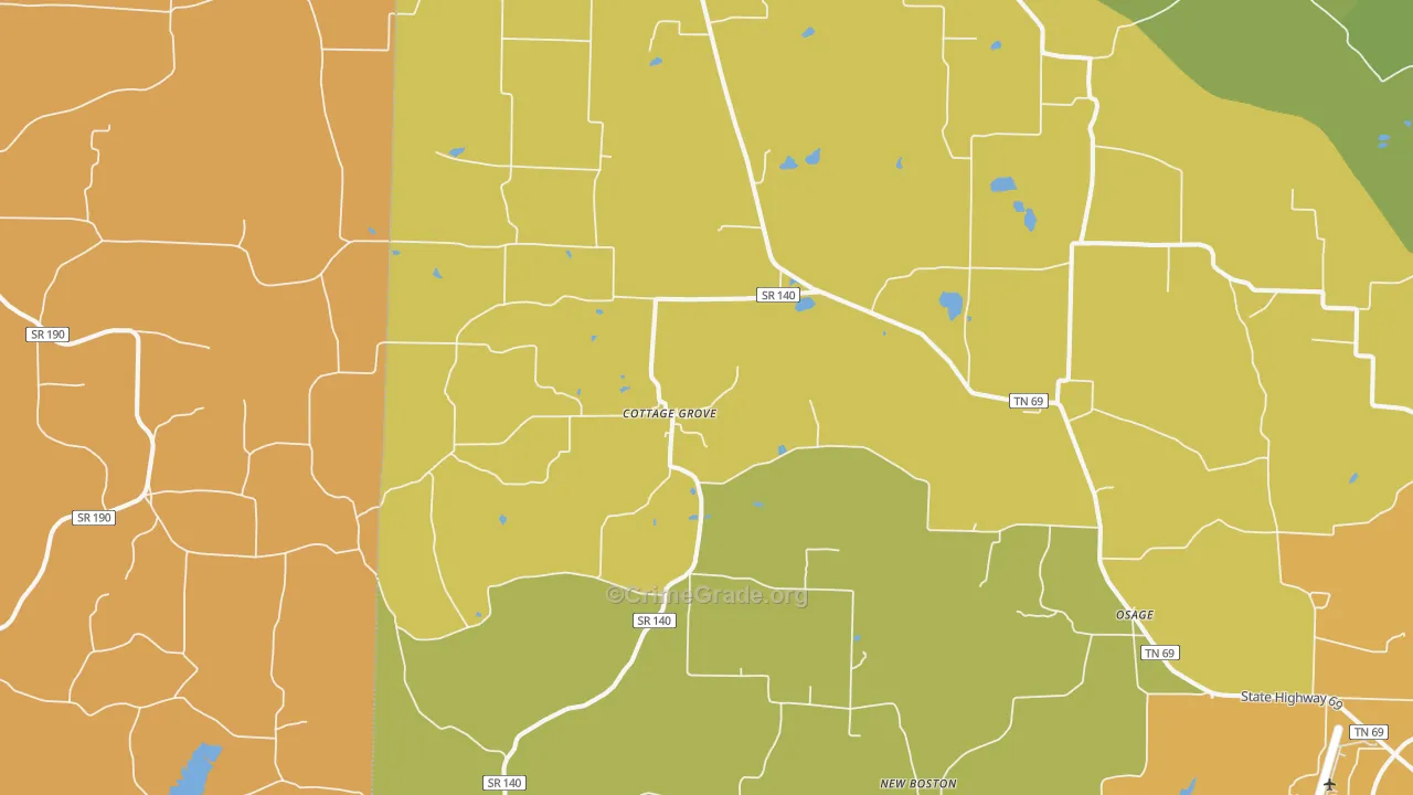 38224, TN Map of Drug-Related Crime Rates