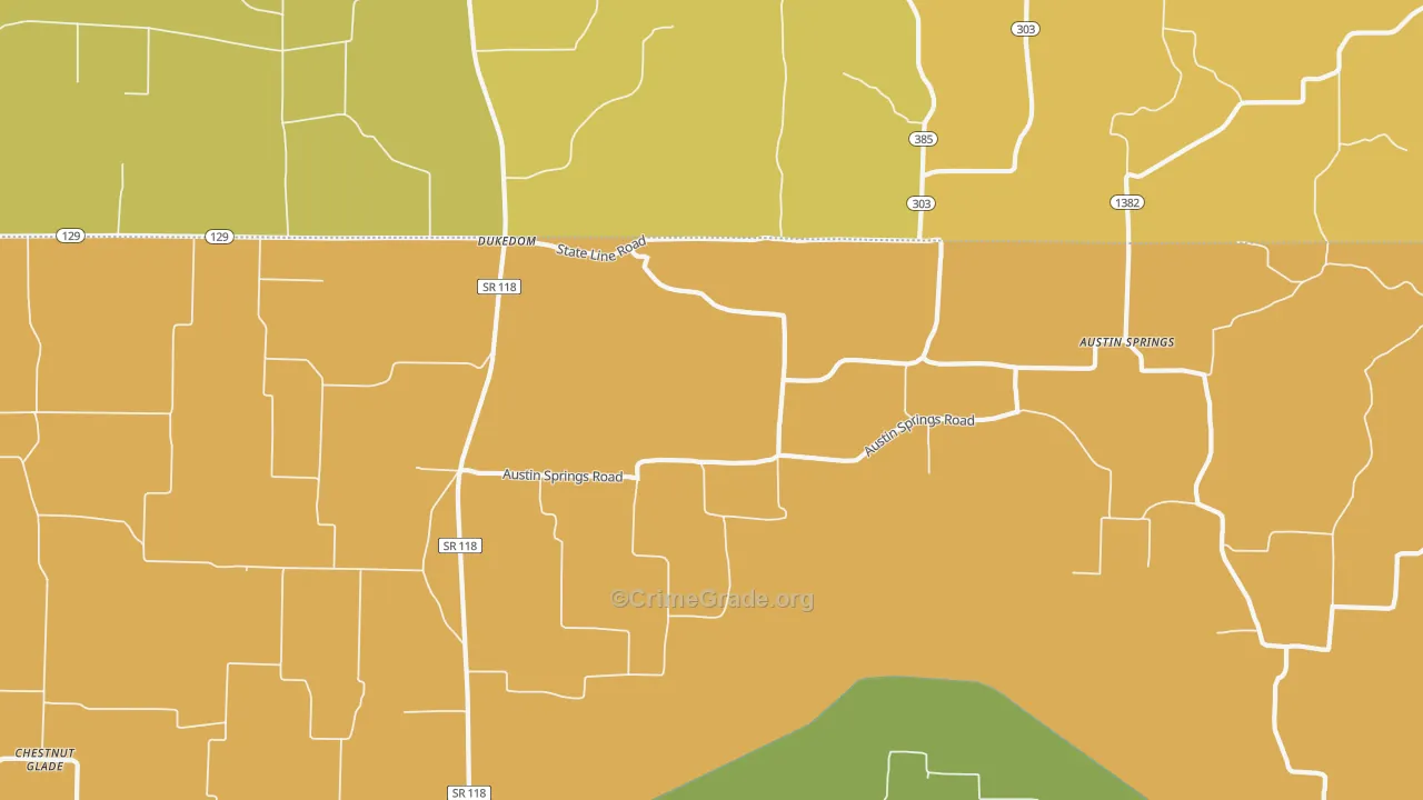 38226, TN Map of Drug-Related Crime Rates