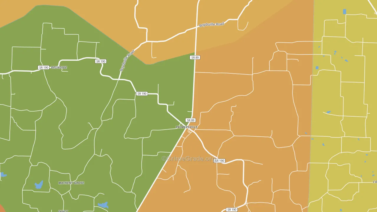 38241, TN Map of Drug-Related Crime Rates