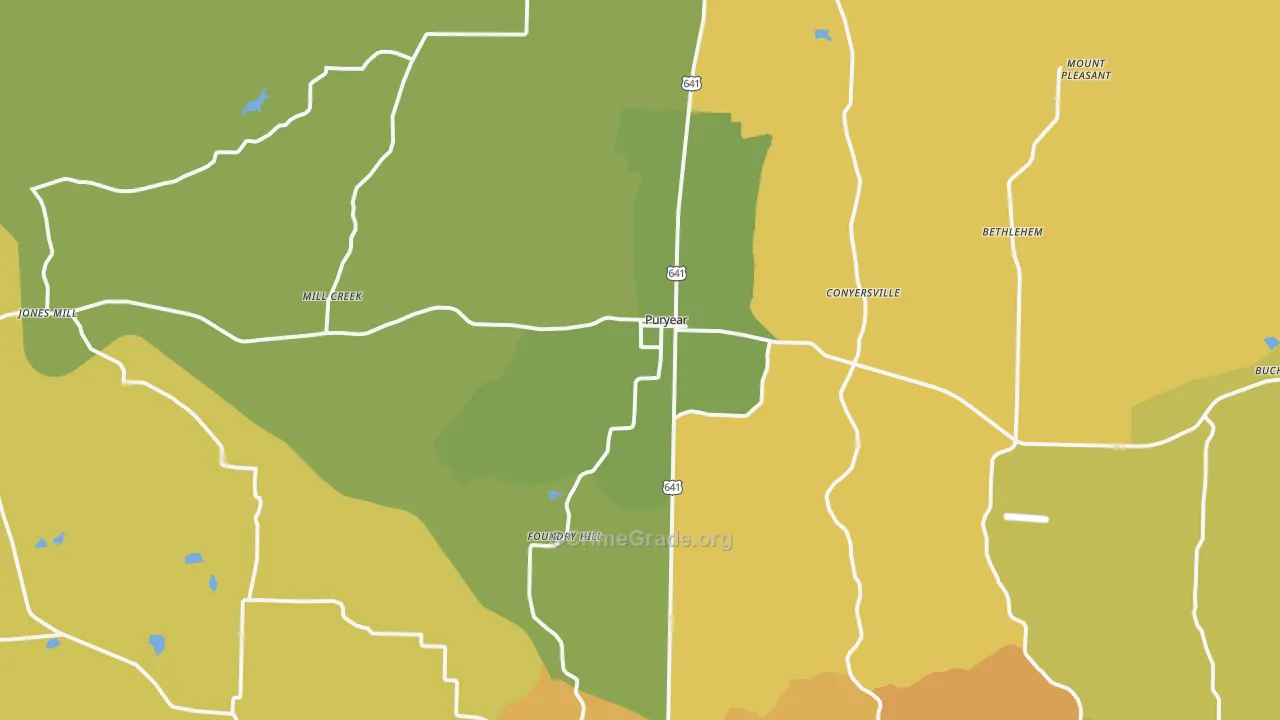 38251, TN Map of Drug-Related Crime Rates