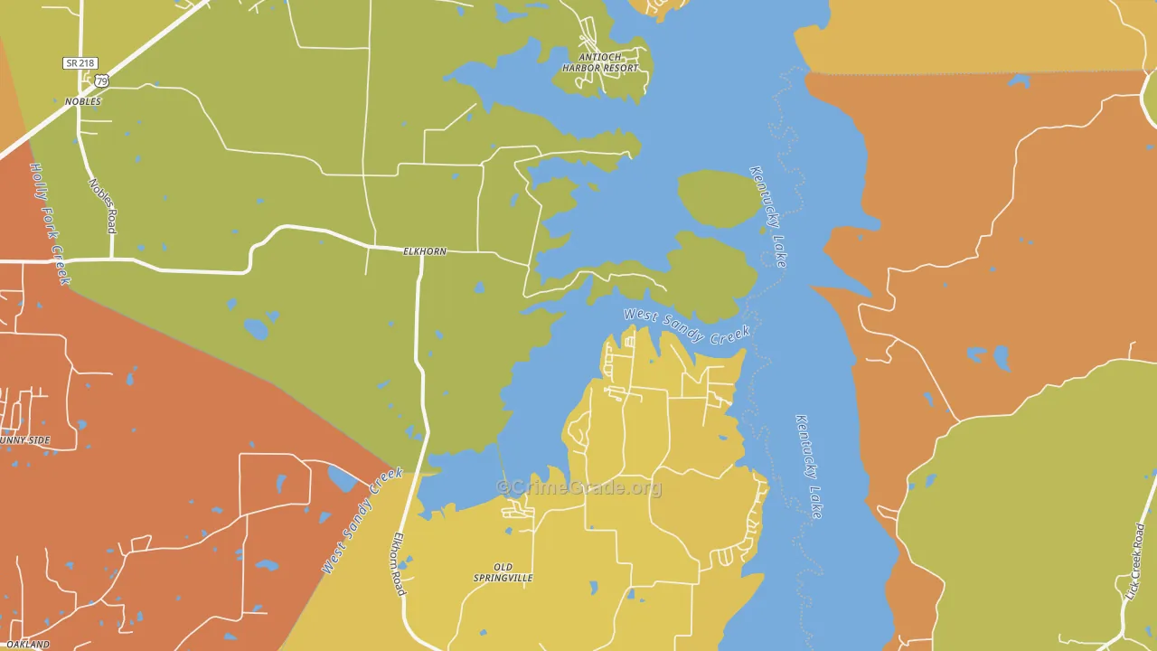 38256, TN Map of Drug-Related Crime Rates