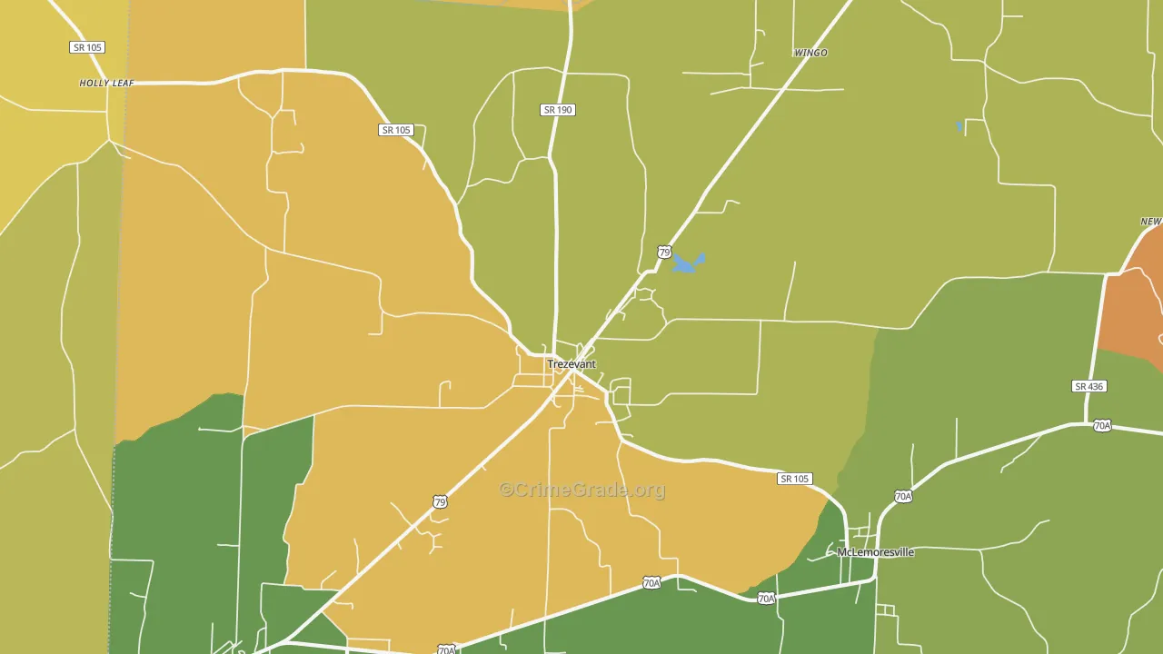 38258, TN Map of Drug-Related Crime Rates