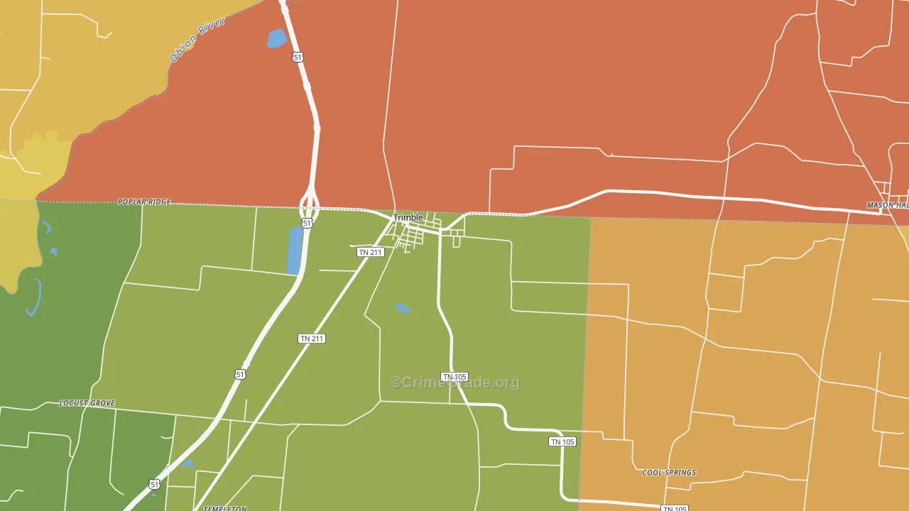 38259, TN Map of Drug-Related Crime Rates