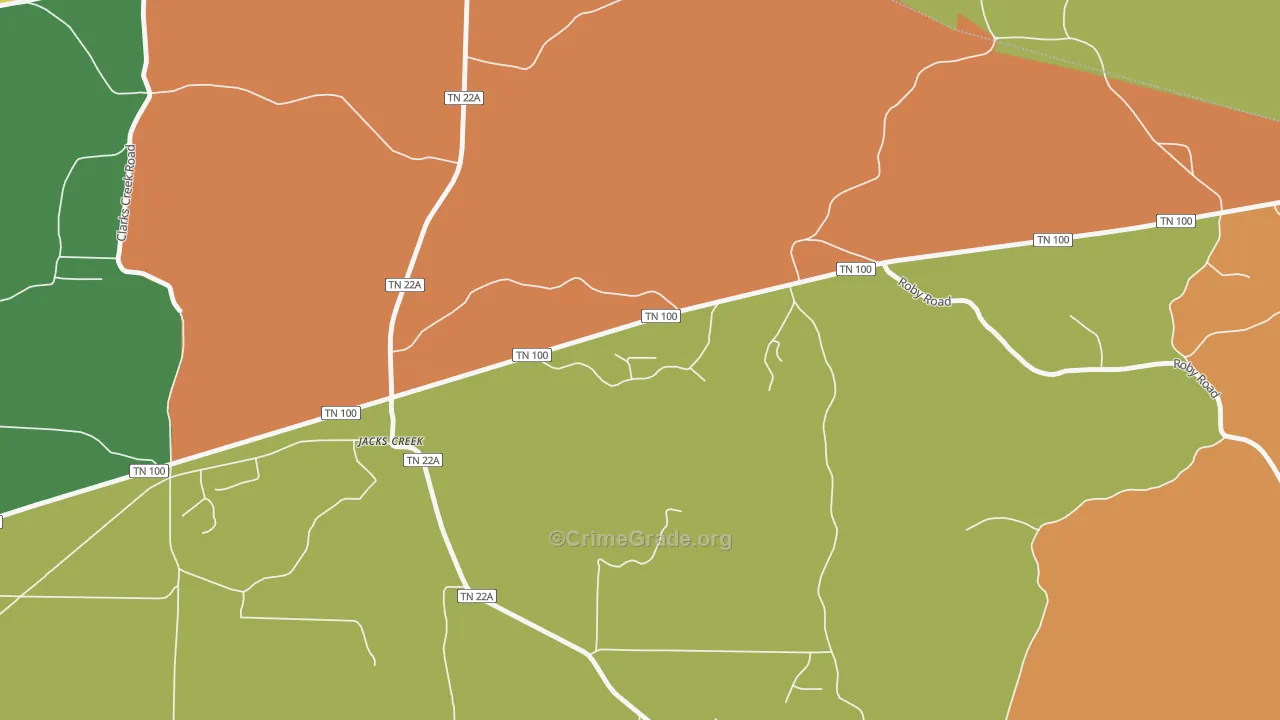 38347, TN Map of Drug-Related Crime Rates