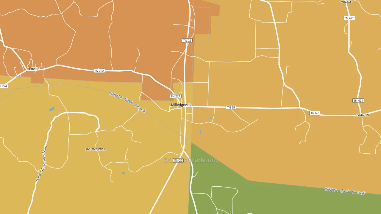 38359, TN Map of Drug-Related Crime Rates