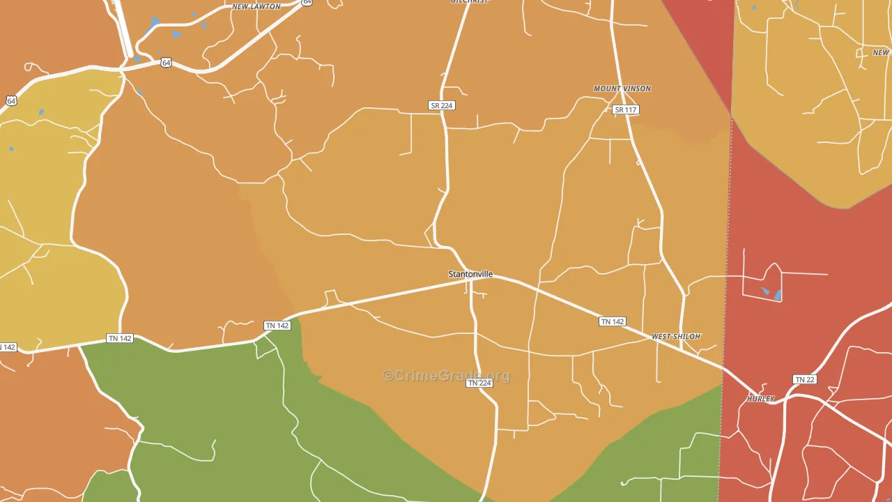38379, TN Map of Drug-Related Crime Rates