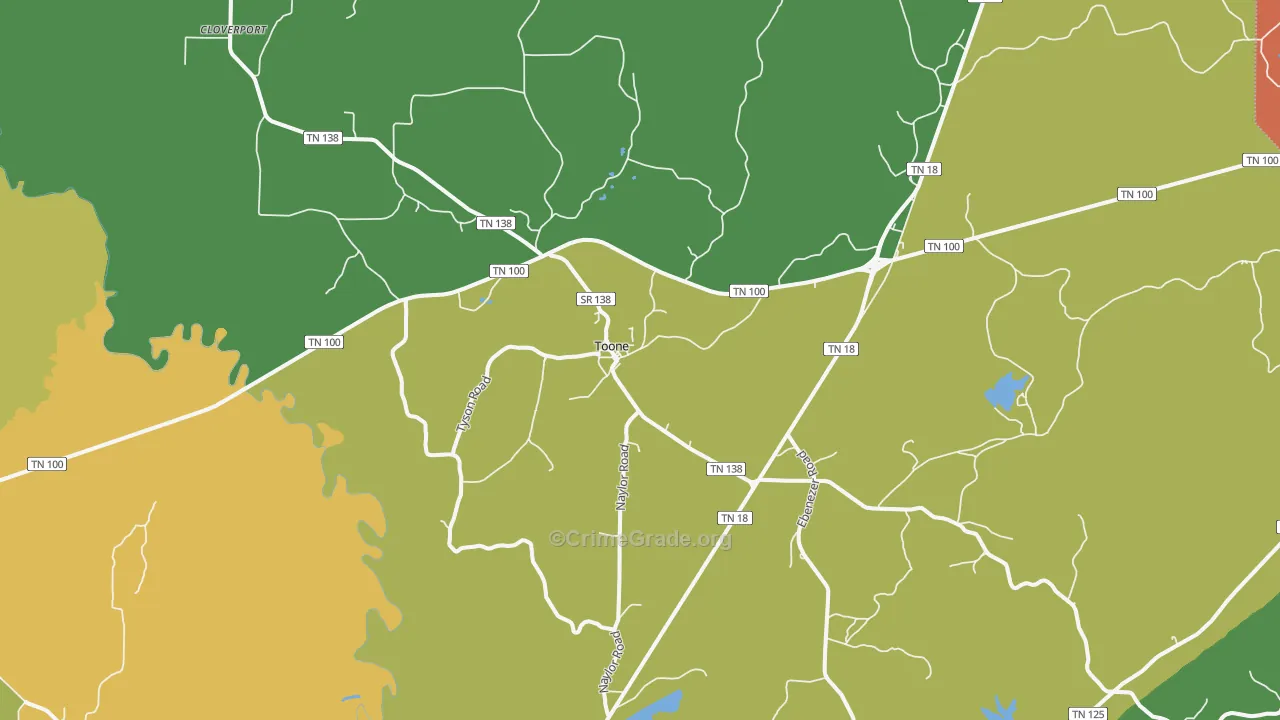 38381, TN Map of Drug-Related Crime Rates