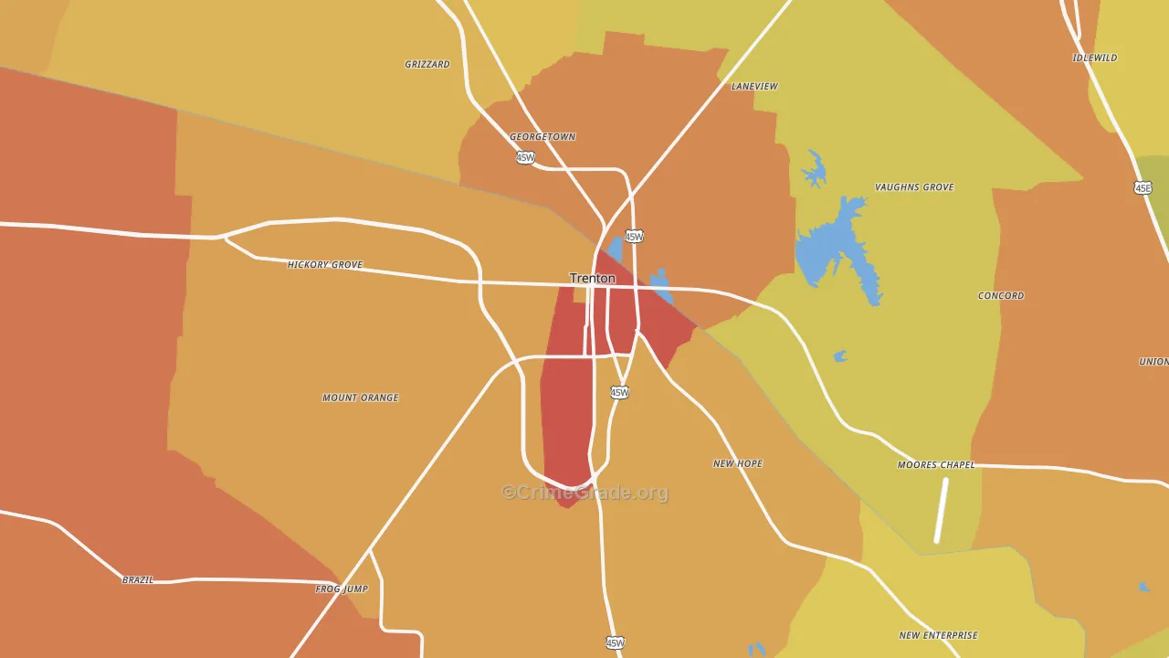 38382, TN Map of Drug-Related Crime Rates