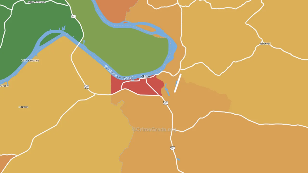 38425, TN Map of Drug-Related Crime Rates