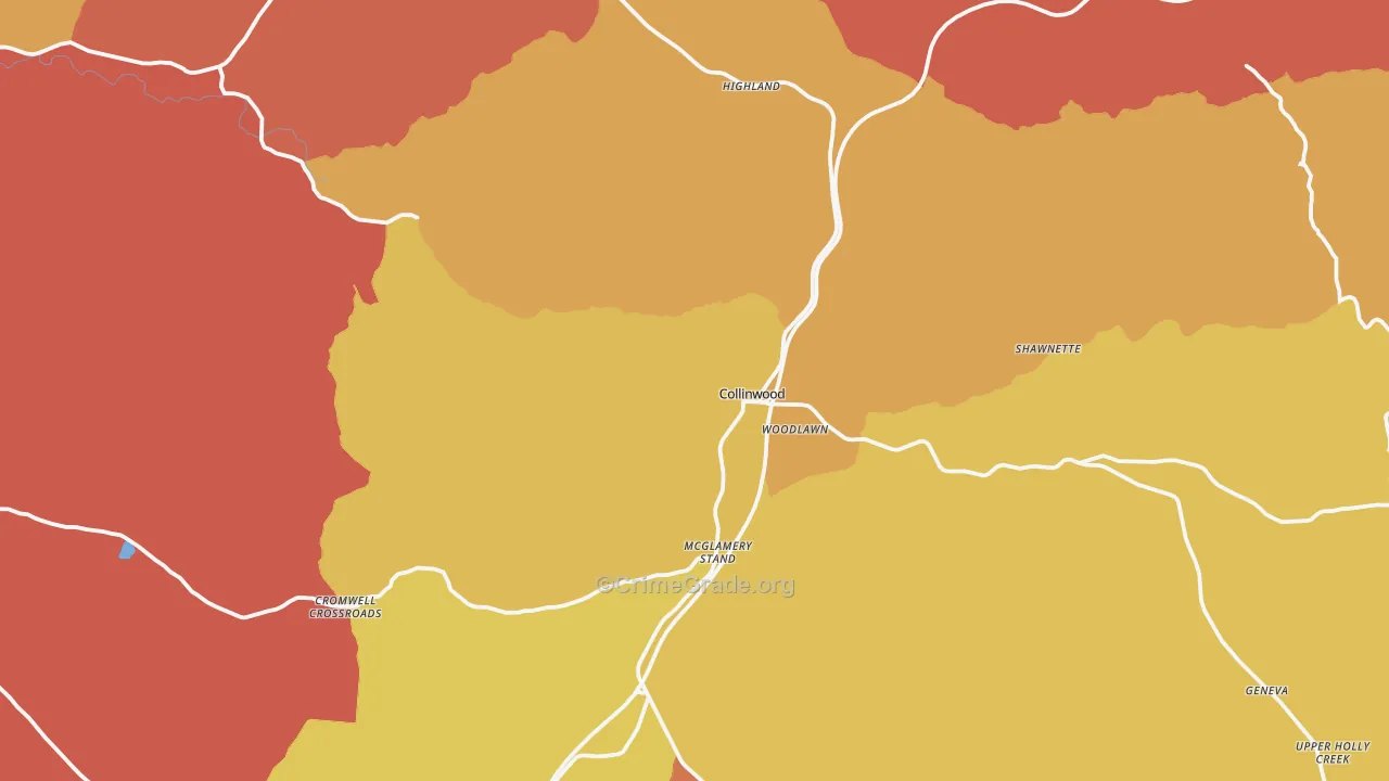38450, TN Map of Drug-Related Crime Rates
